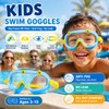 Kids Swim Goggles with Earplugs – Big Frame Anti-Fog No-Leak