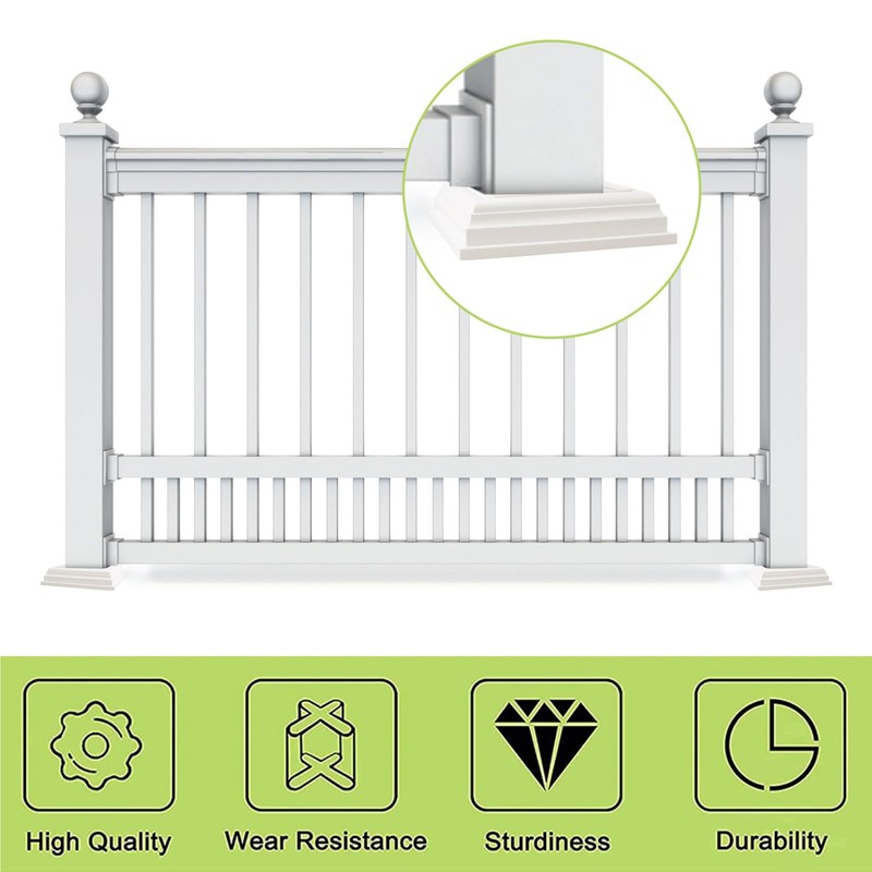 UFURMATE Post Base Cover 4Pcs 100x100mm Plastic Post Base Cover