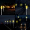 Aolyty Solar Lights Outdoor, Waterproof Driveway Markers Reflective, Warning Flash