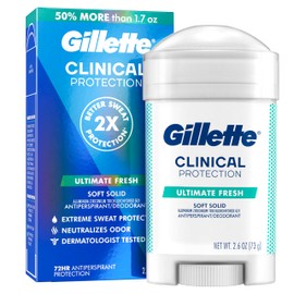 Gillette Clinical Antiperspirant and Deodorant for Men, Long Lasting Sweat Protection, Ultimate Fresh, 2.6 Ounce