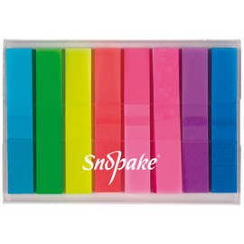 Snopake Index Tab Highlighters Transparent 45 x 8 mm - 160 Tabs - Neon Assorted [Ref: 15846]