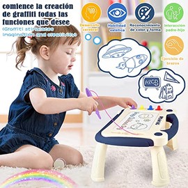 XIESHIWEN - Pizarrones Magicos, Tablero de dibujo magnético de Color con 4 corchetes, 4 formas de sellos, Bolígrafo conector de 9 cm, Regalos y juguetes de viaje, Verde