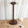 AHANDMAKER - Wooden Necklace Stand, 16.14 Inch Wooden Jewellery Stand