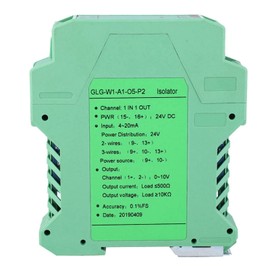 GLG DC 24V DC Power Signal 4-20MA to 0-10V Signal Converter Isolator Transmitter PLC Detection Signal Conditioner Channel Configuration 1 Input and 1 Output