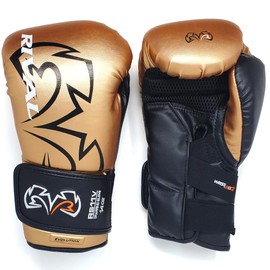 Rival RS11V-Evolution Hook and Loop Sparring Boxing Gloves - 12 oz. - Gold