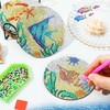 JANLOFO Diamond Art Coaster Cork Diamond Art Kit for Beginners,
