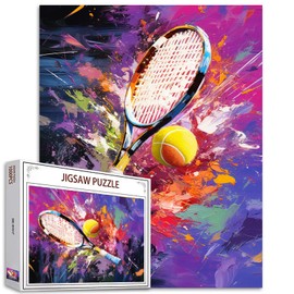 1000 Piece Jigsaw Puzzle for Adults Tennis Ball Jigsaw Puzzles 27×20 Inches Graffiti Street Art Sport Puzzle Unique Gift for Boy Man Ball Art Toys Colorful DIY Puzzles Perfect for Game Nights