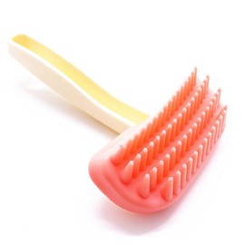 Small Pink Rubber Slicker Brush for Dogs Cat Rabbit