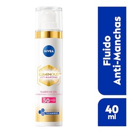 NIVEA Cellular LUMINOUS630 Anti-manchas Fluido Facial Aclarador de Piel FPS50 (40 ml), Enriquecido Con cido Hialurnico y Vitamina E para una Piel...  