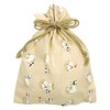 Hamamonyo Large Drawstring Hedgehog and Bean Panda, Beige, beige