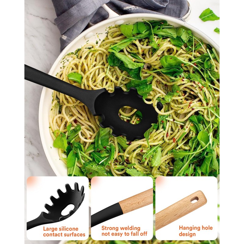 Kitchen Utensils Set, 13PCS Silicone Cooking Utensils, Heat Resistant Kitchen