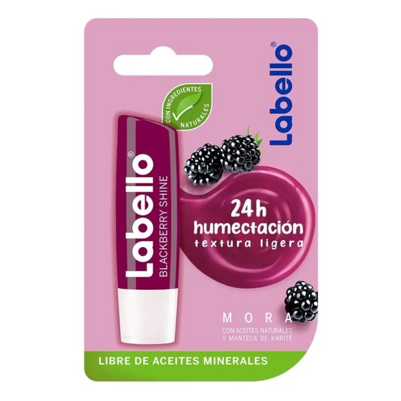 Labello Bálsamo Labial Protector Humectante Mora 4.8g