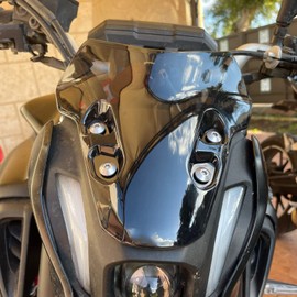 YUANQIAN Motorcycle Windscreen Front Windshield Cover Compatible with MT-07 MT07 MT07 2021 2022 2023 2024