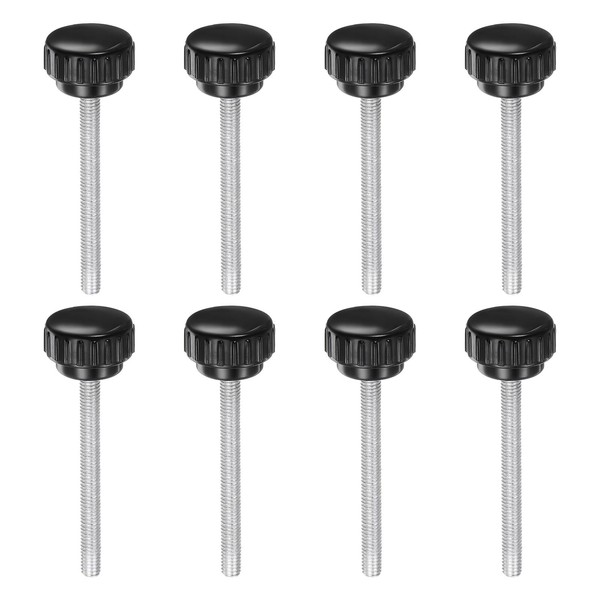 QUARKZMAN Pack of 8 Knurled Screws with Thread M6 x