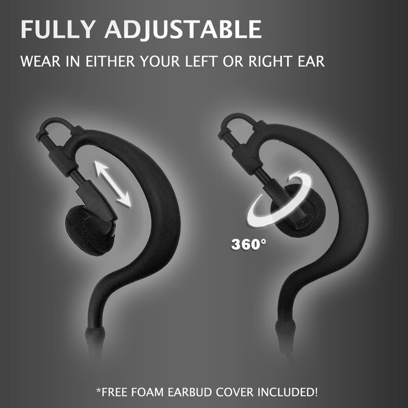 ProMaxPower - Auriculares in-Ear para Motorola APX1000 DP3600 XiRP8260 XPR6000