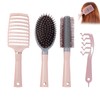 DALAETUS 4 Pcs Hair Brush Set, Round Detangler Hair Brush