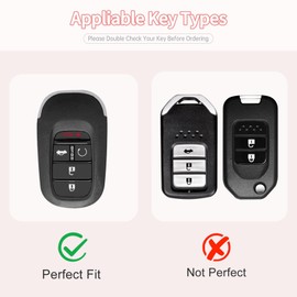 XUPEIXUN Key Fob Cover for 2022 Honda Accord Civic CRV Pilot Odyssey 11th Gen Smart Key Case Shell Protector with Keychain Girly Women Cute