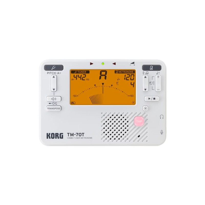 Korg TM70 Combined Metronome and Chromatic Tuner - White