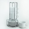 HUJI Stack-able Porcelain 3.2 OZ Espresso Turkish Coffee Cups and