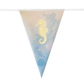Boland 51000 Mermaid Bunting, Length 4 m, Hanging Decoration, Garland, Underwater World, Decoration, Beach Party, Birthday, Theme Party, Carnival, Colourful, One Size