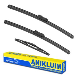 ANIKLUIM® 24"+18" Wiper Blades with 14" Rear Wiper Blade Set Replacement for 2017-2024 CX-5 CX-9 Windshield Wipers Original Factory Quality (Pack of 3)