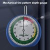 Tread depth gauge for tyres, tyre tread gauge with measuring