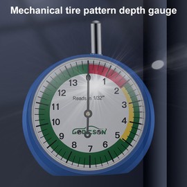 Tread depth gauge for tyres, tyre tread gauge with measuring range 0-11 mm, professional for motorcycle, car, truck, bus and off-road accessories, easy to use and easy to read