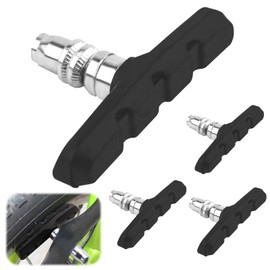 High-quality low-noise bicycle brake pads set for V-brake, 72 mm, asymmetrical, 2 pairs of brake pads for V-brake, rim brake, brake shoes, brake shoes