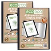 eco-eco A5 Size 50% Recycled 80 Pocket Black Presentation Display