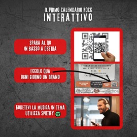 Rock Calendar 2025 "Happened Today", 365 Days of Music History, Interactive QR Code, Tear and Listen Edition