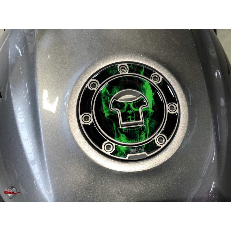 Fuel cap 3D Pad Ghost Green Skull/Flames Green – 600012