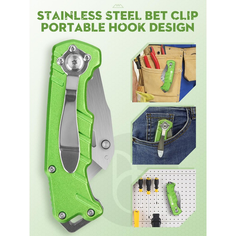 Utility Knife, BIBURY Upgraded Version Heavy Duty Box Cutter, Pocket