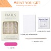 Press on Nails Short Glitter Fake Nails Acrylic Full Cover