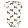 Touched by Nature Unisex Baby Organic Cotton Bodysuits, Classic Safari