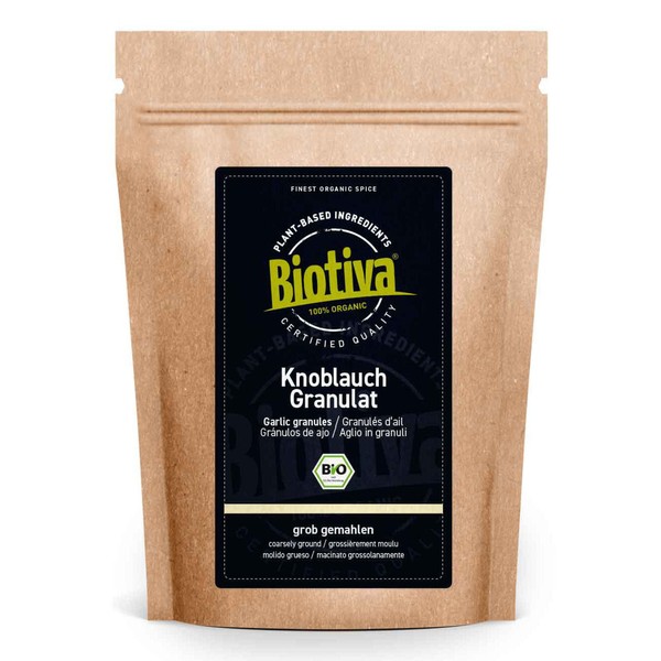 Garlic granules Organic 250g - Highly Aromatic - Coarsely Ground