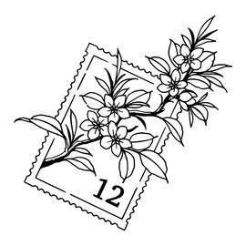 Flower Tattoo - Temporalis® Temporary Tattoo, Vegan and Waterproof - EU Certified Cosmetics - Lasts 1 to 2 Weeks [Flower Stamp]