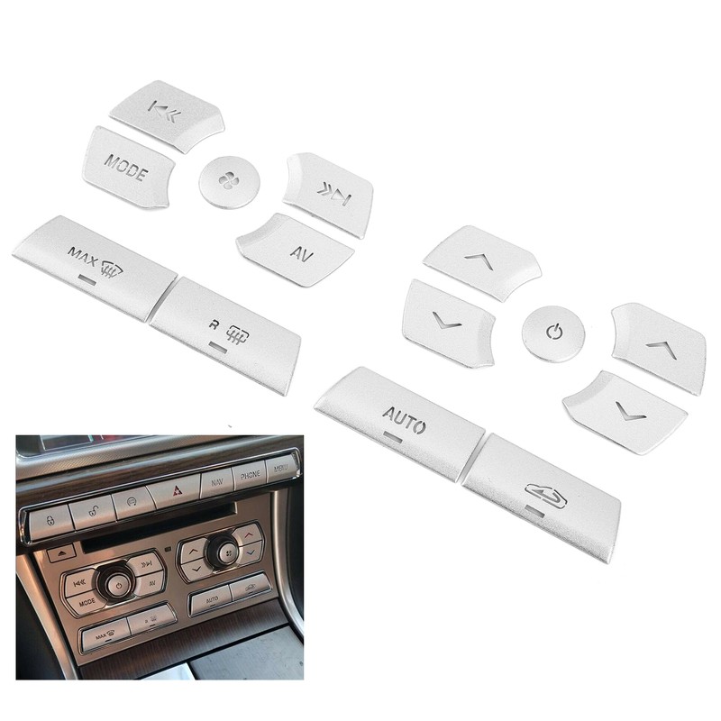 14Pcs Air Condition Button Cover Trim AC Control Stickers Fit