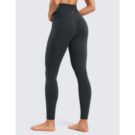 CRZ YOGA Women's Butterluxe Super High Waisted Workout Leggings 28 Inches -Over Belly Buttery Soft Full Length Yoga Pants Melanite Medium
