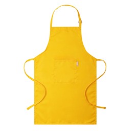 Zihuatailor Kids Baking Apron Cooking Apron with Pockets for Boys Girls 5-12 Years, golden yellow
