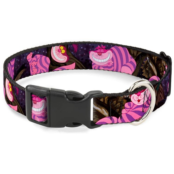 Buckle-Down Plastic Clip Collar - Cheshire Cat Tree Poses -