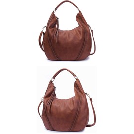 KOSSJAA Women's Handbag Everyday Women Shoulder Bag Brown Shoulder Bag Black Vintage Bag Hobo Bag