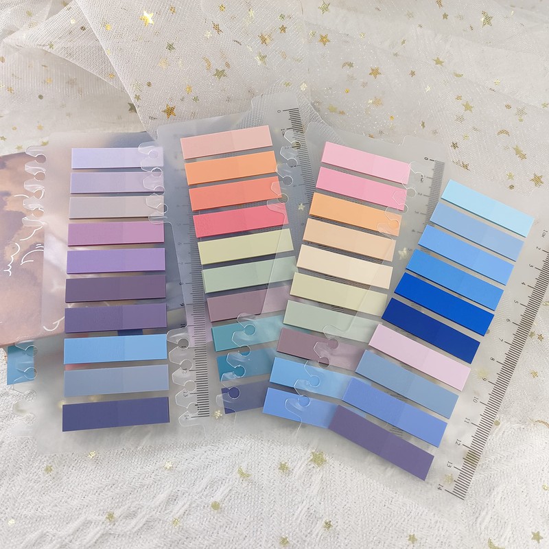 Potanro 800 Pcs Sticky Index Tabs, 4 Sheets Strip Index