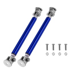 Partuto 2pcs 10cm/3.94in Car Splitter Support Rods Adjustable Front Rear Bumper Lip Splitter Strut Rod Tie Support Bars Aluminum Alloy Bule No Drilling Holes