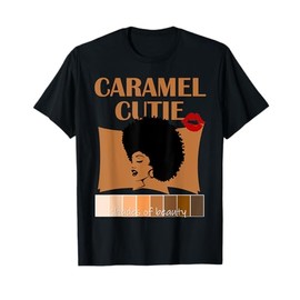 Caramel Cutie Natural Fro Shades of Black Color Palette T-Shirt