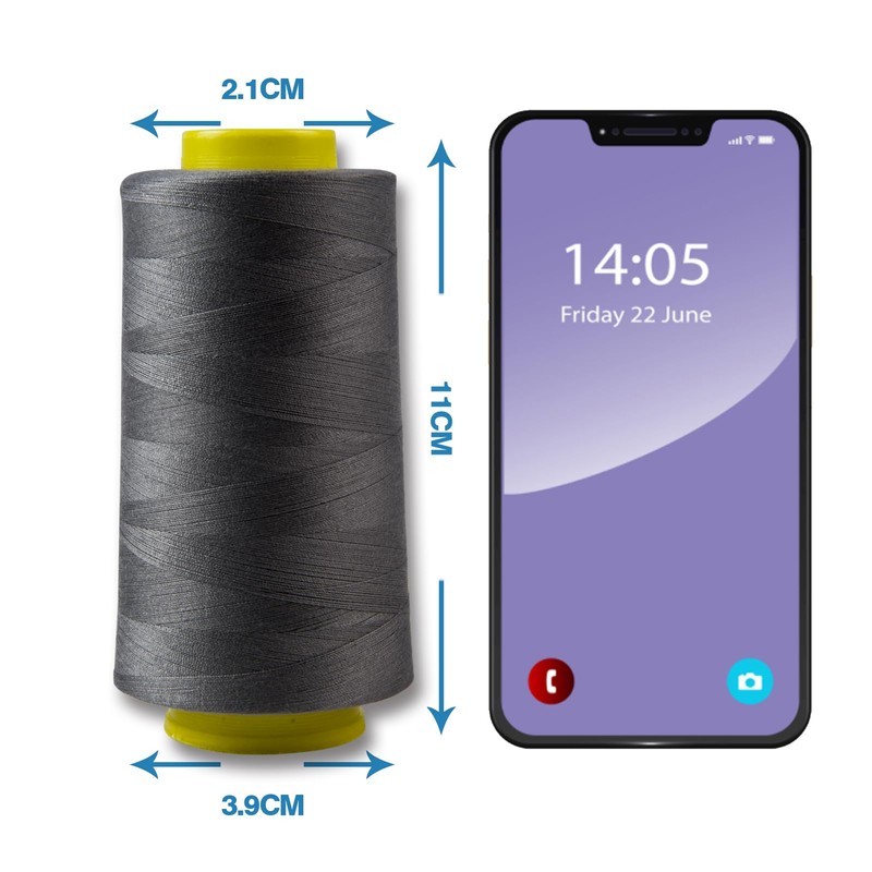 Sewing Thread Overlock Yarn 100% Polyester Dark Grey Sewing Thread