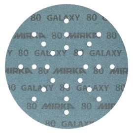 Mirka Galaxy Sandpaper 225 mm Velcro Grain 80 / for Long Neck Sanders / Pack of 25 Sanding Discs