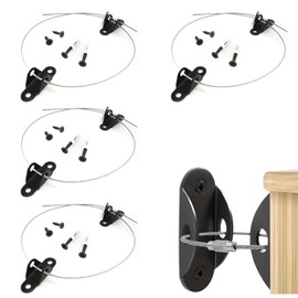 Coollooda Fall Prevention Hardware [4 Pieces] Earthquake Prevention Tool, Anti-Earthquake Prevention Equipment, Earthquake Prevention Stopper, Fixing Hardware, Fall Prevention, Easy Installation,