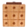 AmishToyBox.com Wooden Marble Tic Tac Toe Game with Built-in Storage