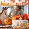Seeloowy Hello Fall Pumpkin Gift Basket Large Maple Leaf Scarecrow