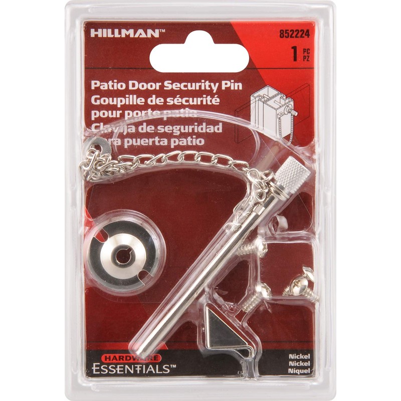 Hardware Essentials 852224 Patio Door Security Pin, Silver